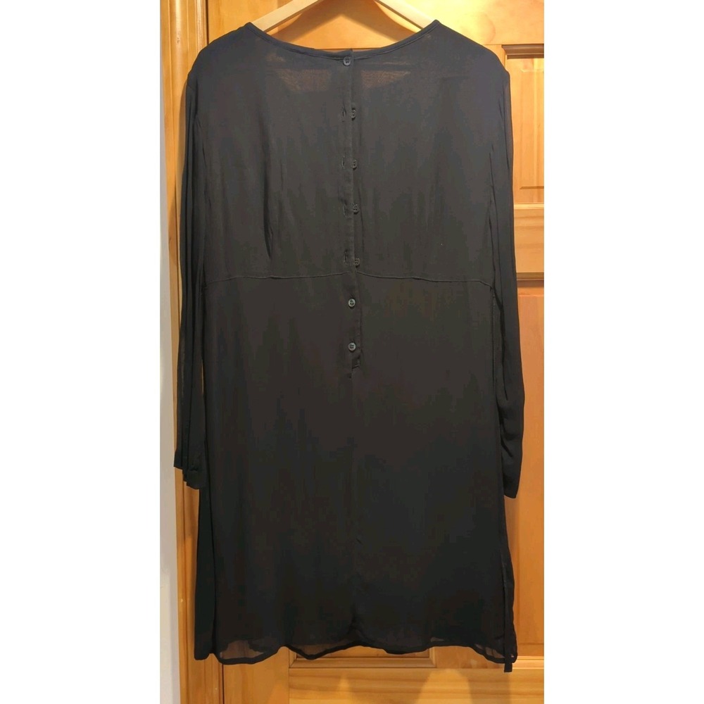 Brand New With Tags Black Beaded Soft With Belt Kar•a•van India Dress S - Picture 5 of 6